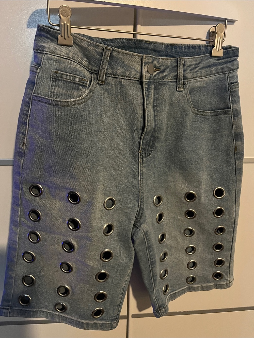 Denim Grommet Shorts!!! NWOT